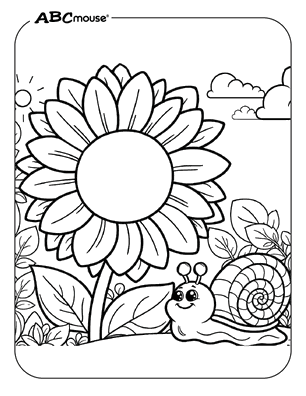 Free printable Sunflower coloring pages for kids from ABCmouse.com. 