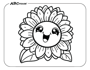 Free printable Sunflower coloring pages for kids from ABCmouse.com. 