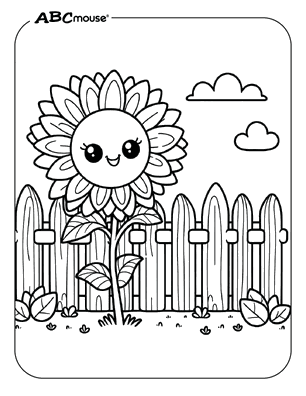 Free printable Sunflower coloring pages for kids from ABCmouse.com. 