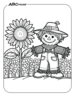 Free printable Sunflower coloring pages for kids from ABCmouse.com. 