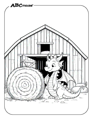 Free printable dragon coloring page from ABCmouse.com. 