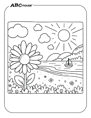 Free printable daisy flower pictures from ABCmouse.com. 