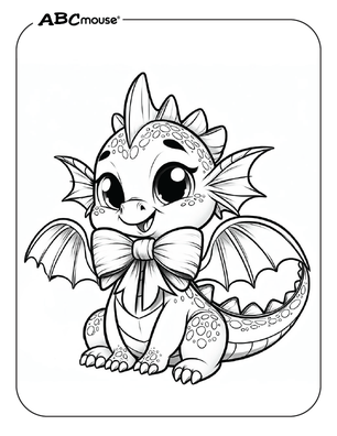 Free printable dragon coloring page from ABCmouse.com. 