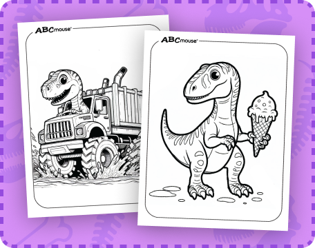 Free printable Velociraptor coloring pages for kids from ABCmouse.com. 