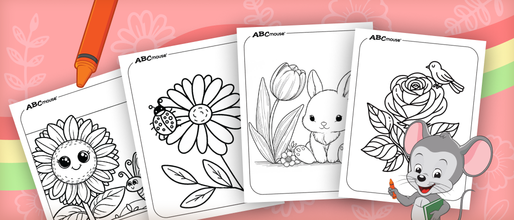 Free printable flower coloring pages for kids from ABCmouse.com. 