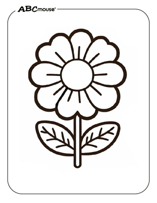 Free printable simple flower coloring pages for kids from ABCmouse.com. 