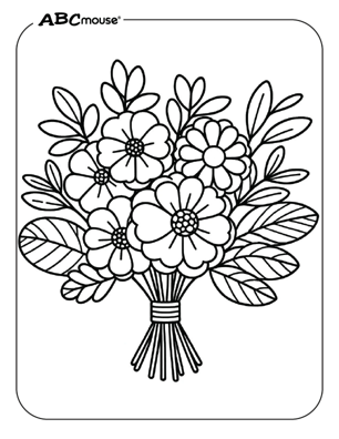 Free printable flower bouquet coloring pages for kids from ABCmouse.com. 