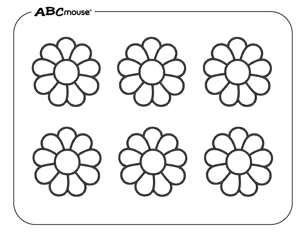 Free printable simple flowers coloring pages for kids from ABCmouse.com. 