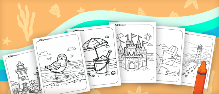 Beach Coloring Coloring Pages | ABCmouse