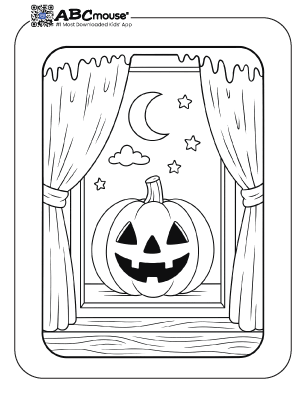 Free printable Jack-O'-Lantern Coloring Page for kids from ABCmouse.com. 