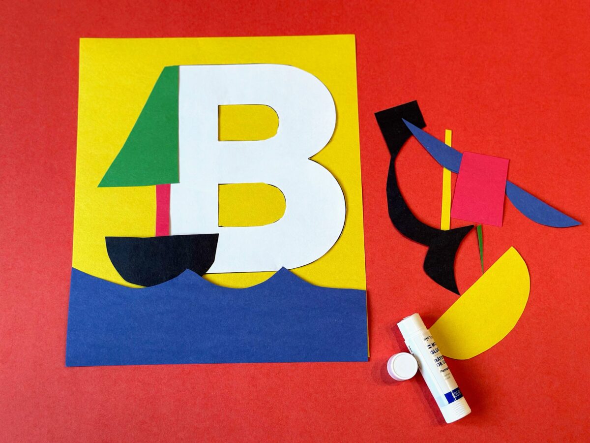 B is for boat fun and simple summer craft for kids from ABCmouse.com. 