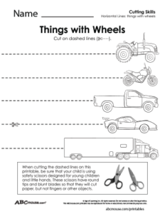 Cutting Practice Worksheets ABCmouse
