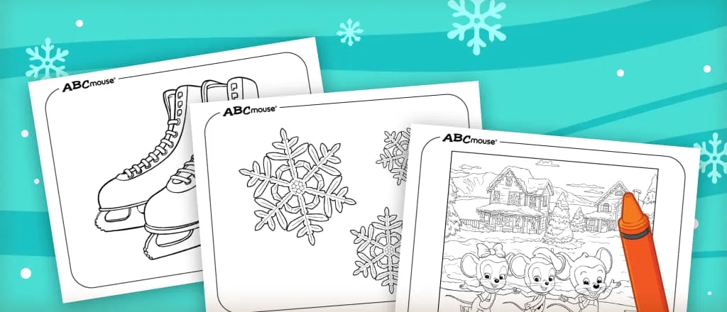Free printable winter coloring pages from ABCmouse.com.