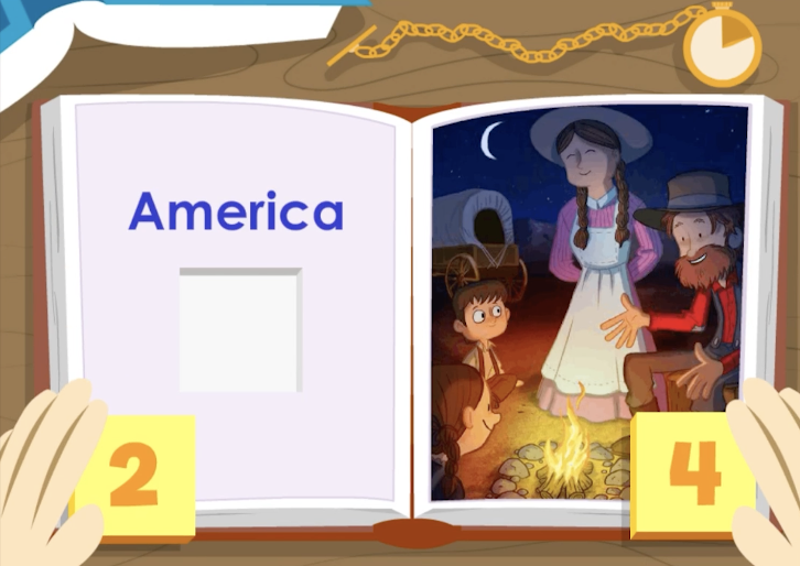 Syllables with Granny Franny word game from ABCmouse.com. 