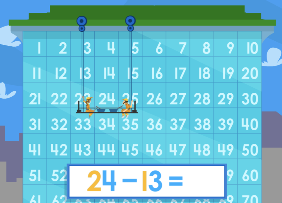 Fun window washer online math game for kids from ABCmouse.com. 
