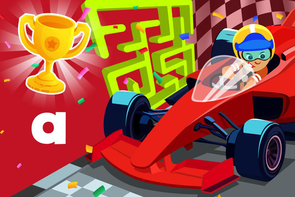 Letter ‘a’ Race Maze