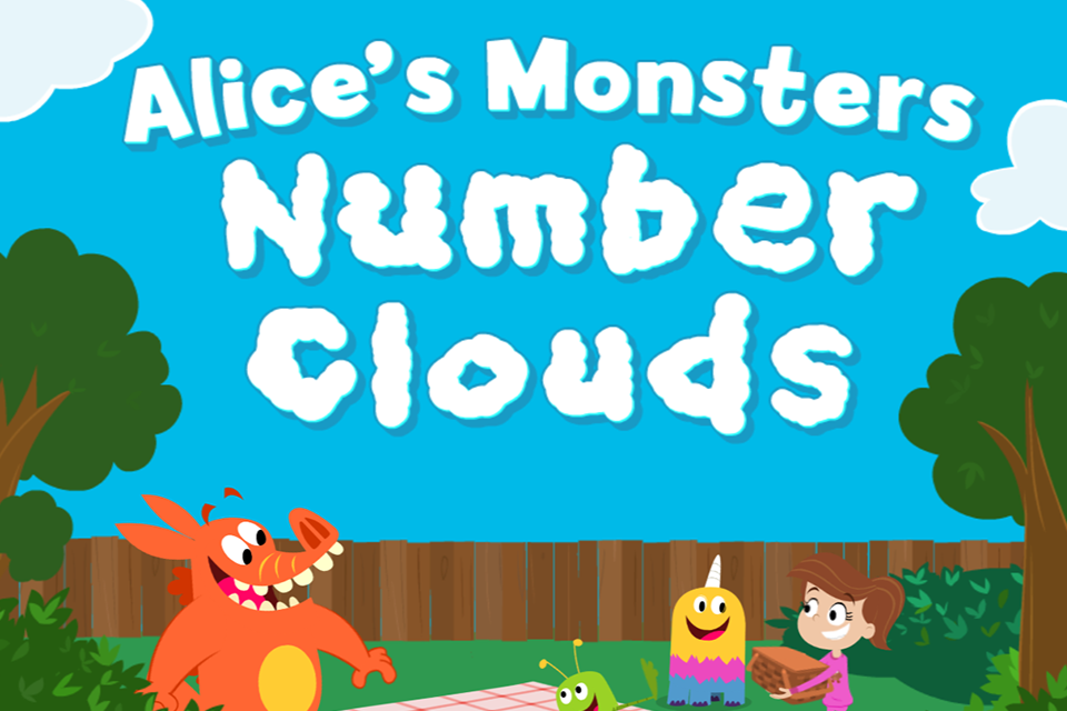 Alice's number clouds fun addition game free for kids to play online from ABCmouse.com. 