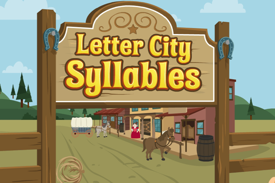 Letter city syllables free online game for kids to learn about syllables from ABCmouse.com. 