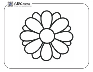 Simple Flower Coloring Page | ABCmouse