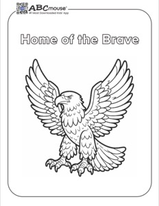 Memorial Day Eagle Coloring Page | ABCmouse