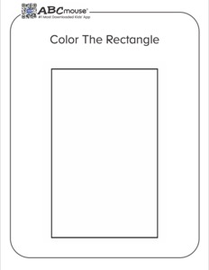 Simple Rectangle Coloring Page for Shape Recognition | ABCmouse