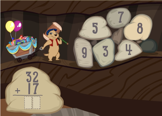 Prairie dog party math game from ABCmouse.com. 