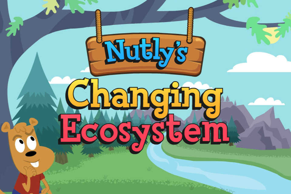 Nutly’s Changing Ecosystem free to play online science game for kids from ABCmouse.com. 