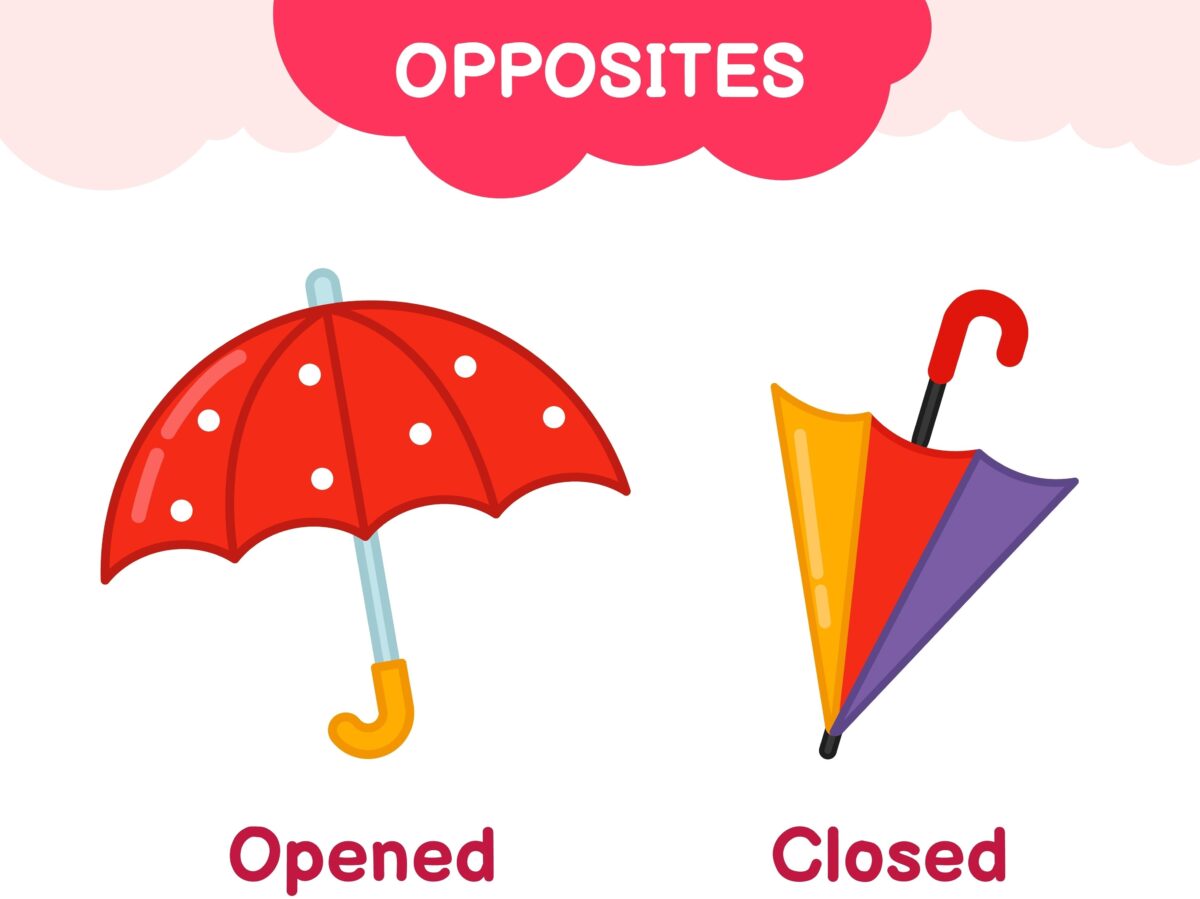 Opposite word list for kids from ABCmouse.com. Opened, Closed