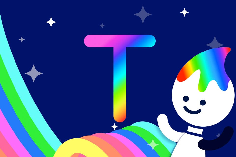 Rainbow Traceables: Letter T