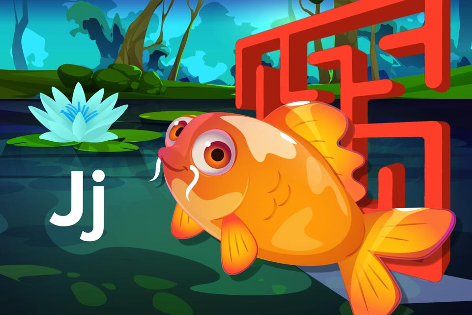 Letter Jj Koi Maze