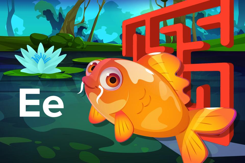 Letter Ee Koi Maze