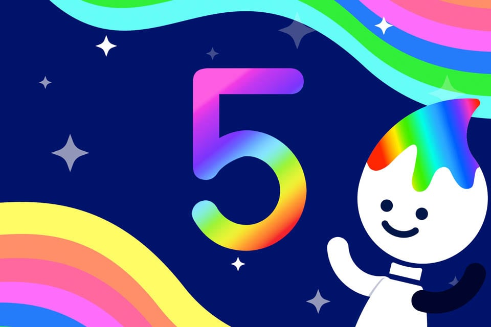 Rainbow Traceables: Number 5