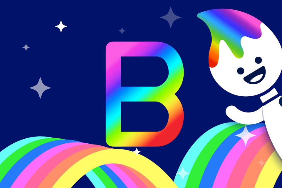 Rainbow Traceables: Letter B