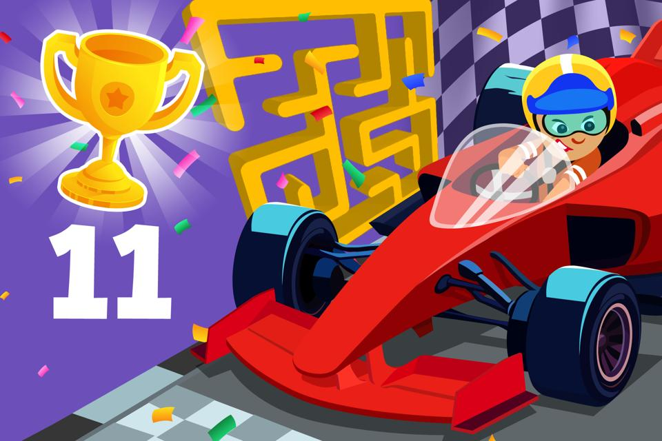 Number 11 Race Maze