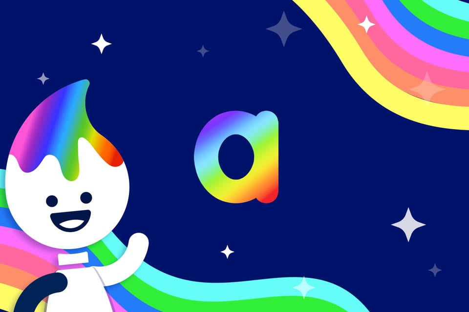 Rainbow Traceables: Sight Word “a”