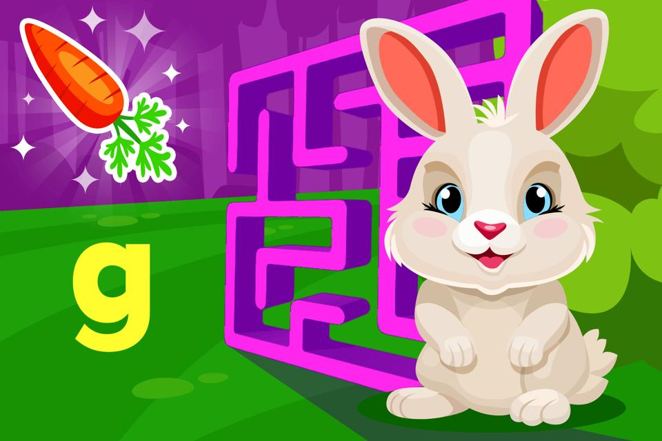 Letter g Bunny Hops Maze