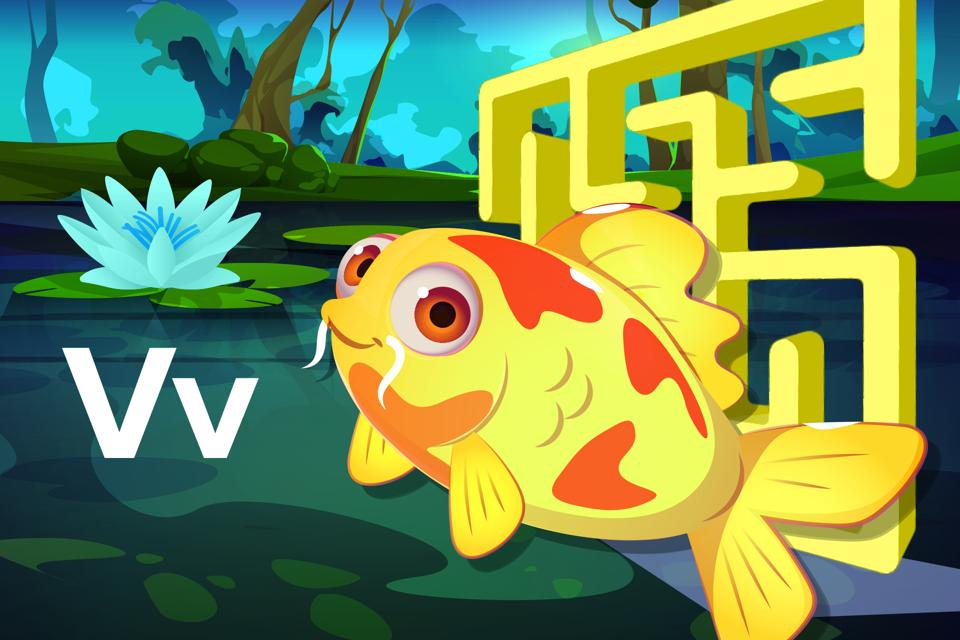 Letter Vv Koi Maze