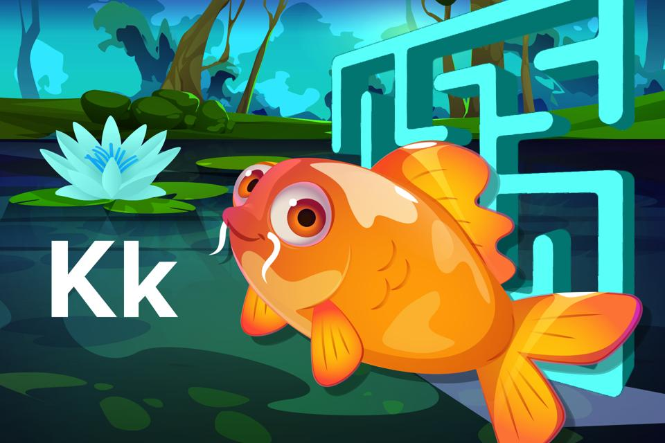Letter Kk Koi Maze