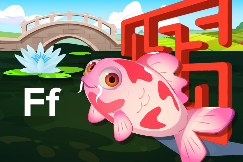 Letter Ff Koi Maze
