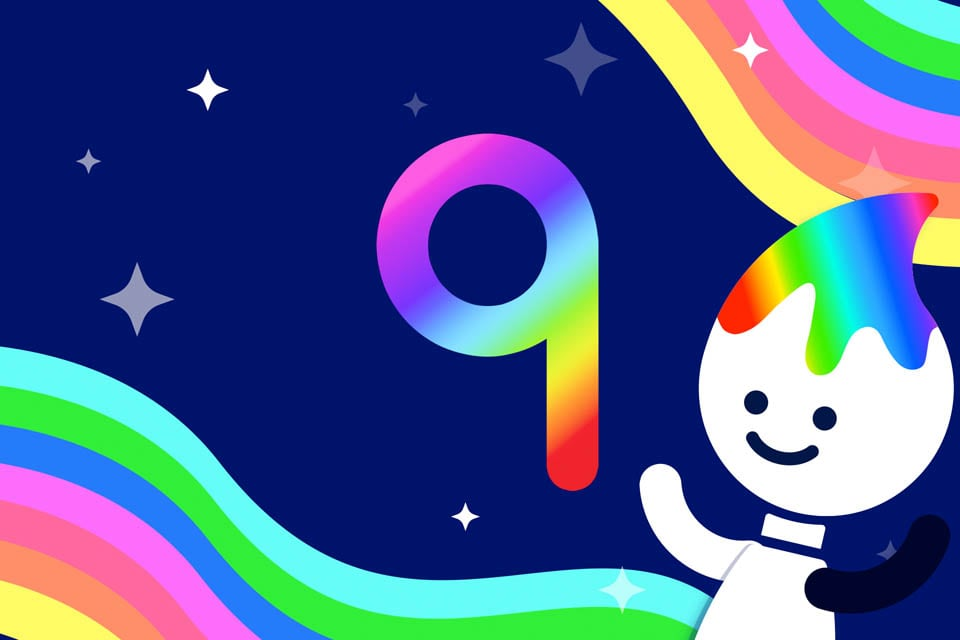 Rainbow Traceables: Number 9