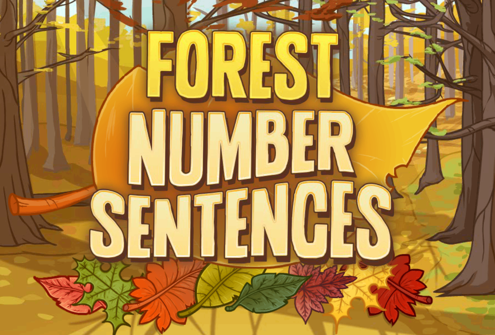 Forest number sentences free online game to play for kids from ABCmouse.com. 