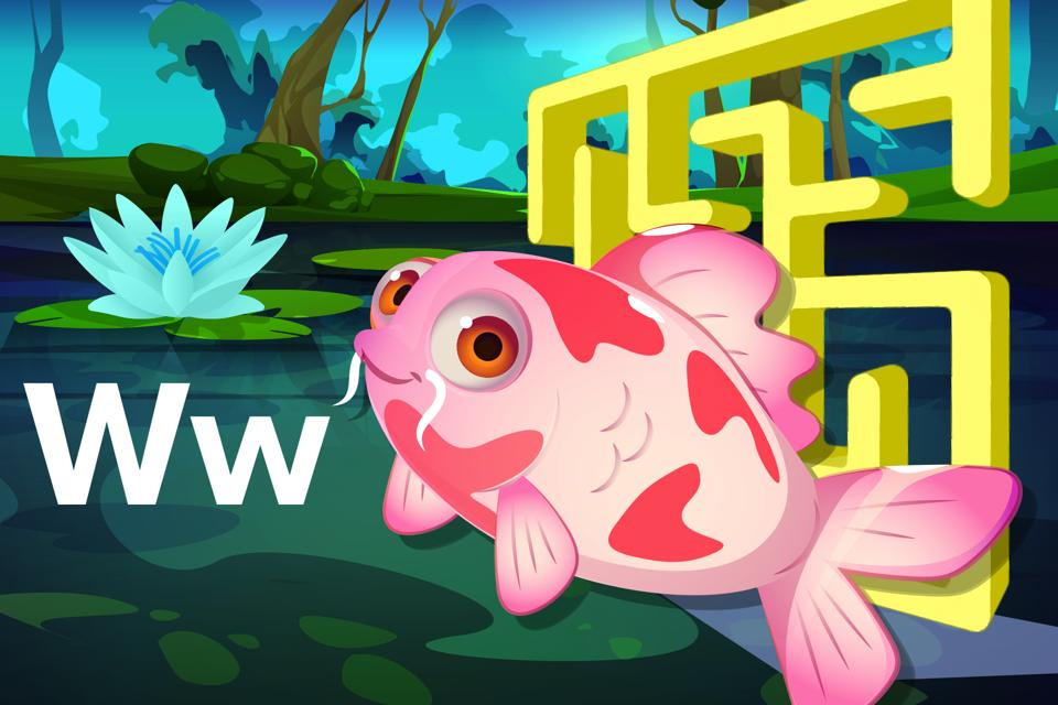 Letter Ww Koi Maze