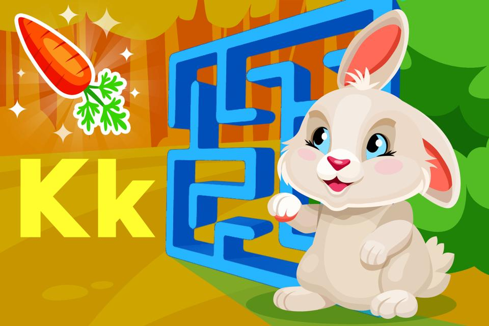 Fun free to play online bunny themed letter Kk game for kids from ABCmouse.com. 