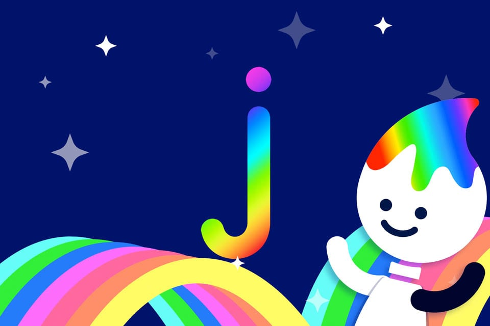 Rainbow Traceables: Letter j