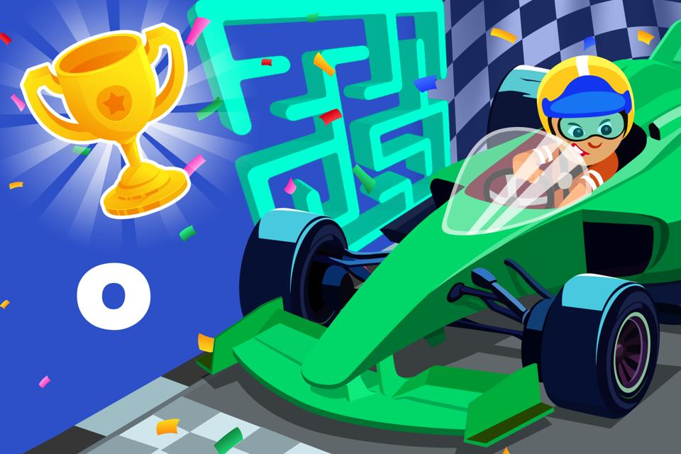 Letter o Race Maze