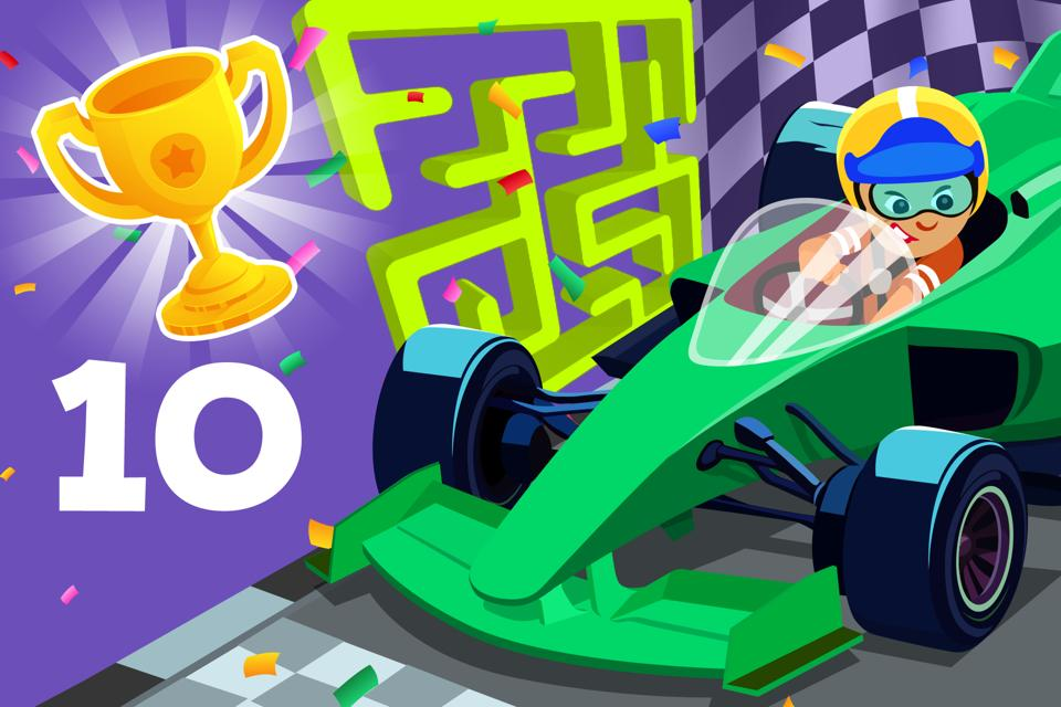 Number 10 Race Maze