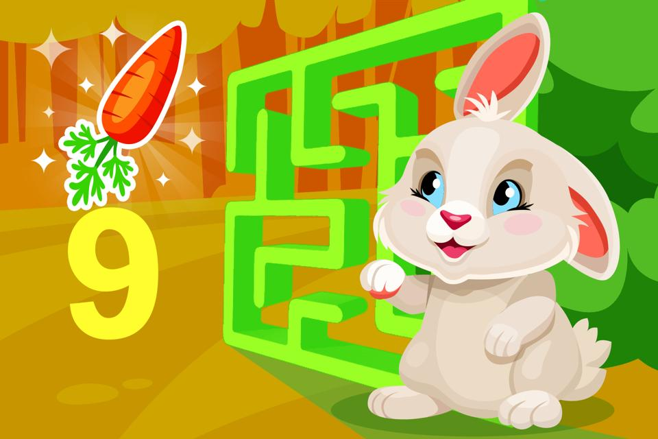 Bunny hop number 10 maze free online game to play from ABCmouse.com. 