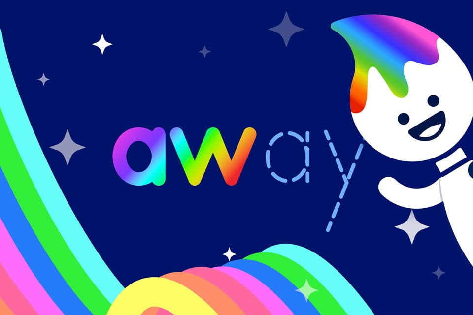 Rainbow Traceables: Sight Word “away”