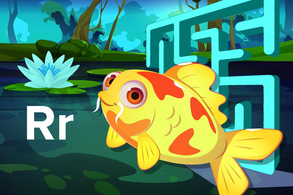 Letter Rr Koi Maze