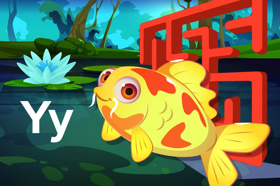 Letter Yy Koi Maze